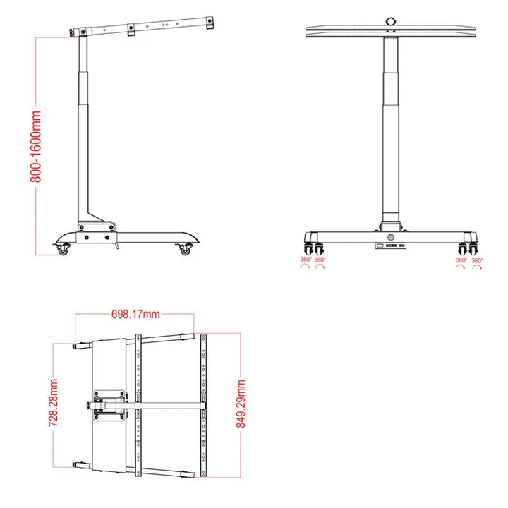 Motorized Floor Stand for RLF1500, RLF3000, RLF6000 Red Light Fix